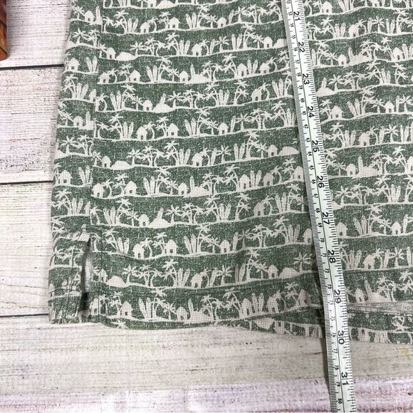 Columbia Men’s Short Sleeve Green Hawaiian Button Down Shirt Cotton Size M - Picture 10 of 10